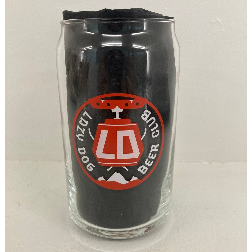 Lazy‎ Dog Beer Club Release No 28 Holiday Cheers Can Glass Clear Collectible Fan